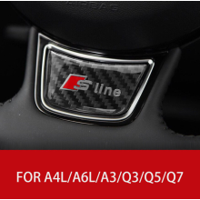 Carbon fiber steering wheel sticker for Audi A1 A3 A4 A5 A6 Sline RS 3 4 5 6