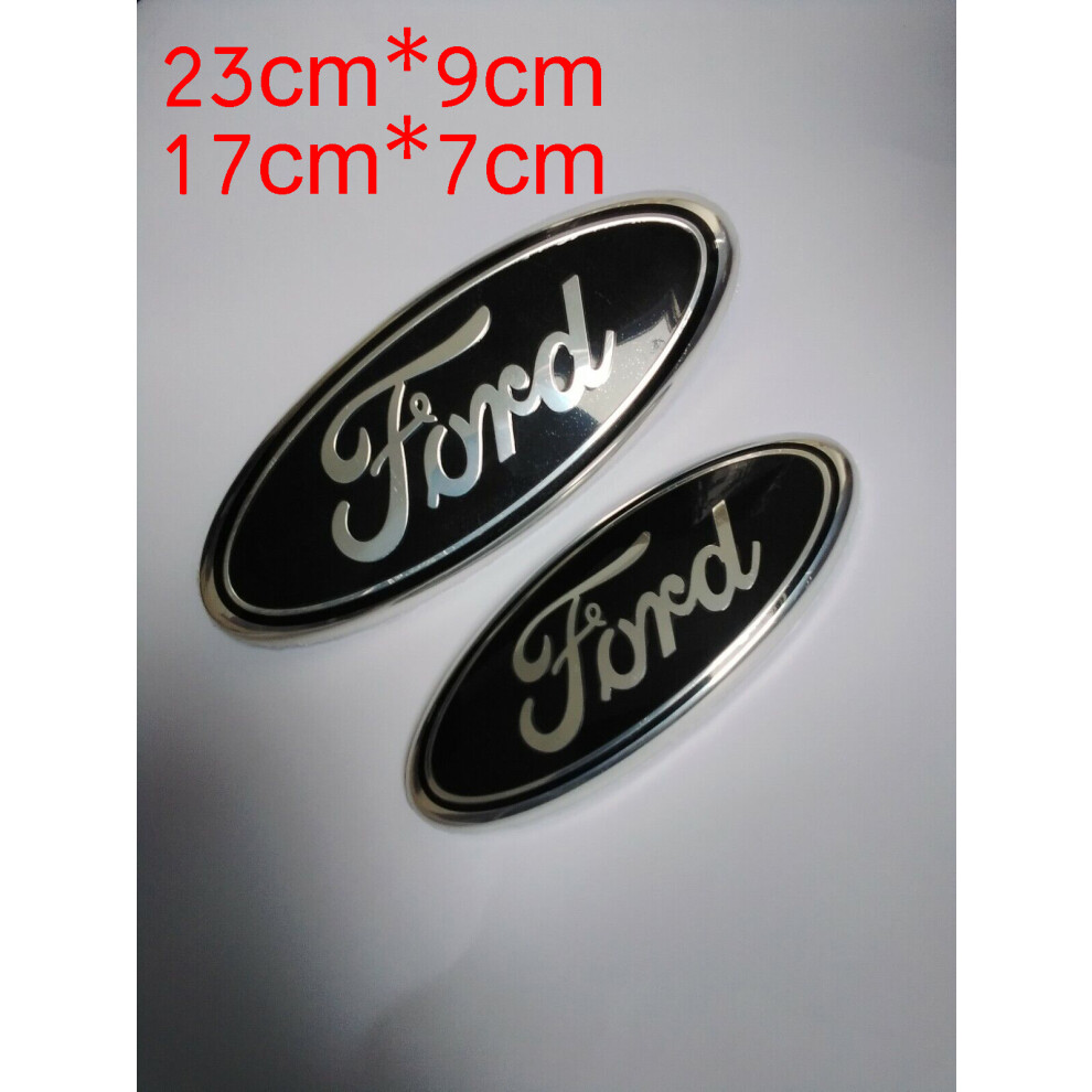 Starfull 9" & 7" Ford Transit Grille Black/Silver Badge Mk6 Mk7 2006-2014