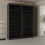 MN Furniture (Black, 180) Alberta Sliding Mirror Double Door Wardrobe 2