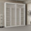 MN Furniture (White, 203) Alberta Sliding Mirror Double Door Wardrobe 2