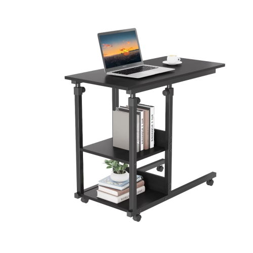 Dripex (Black) Height Adjustable Mobile Rolling side table