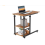 Dripex (Walnut) Height Adjustable Mobile Rolling side table 1