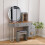 MN Furniture HIGH GLOSS BEDROOM DRESSING TABLE GREY AND GOLD 1