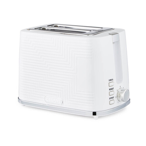 GEEPAS (White) Geepas 2 Slice Bread Toaster 7 Browning Level