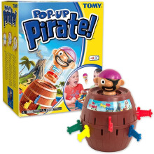 TOMY Pop Up Pirate Classic Children s Action Board Game Family Preschool Kids Game Children 4 5 6 7 8 Year Old Boys Girls Adults,Packaging may vary
