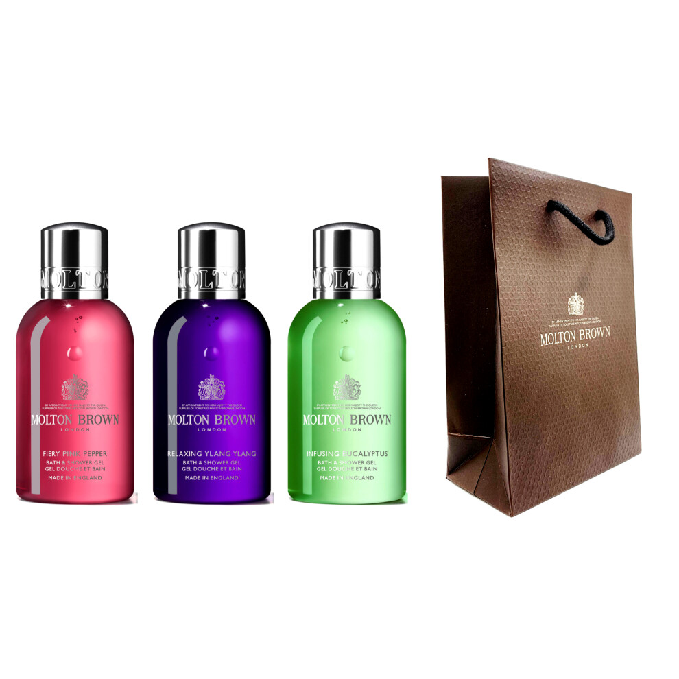 Molton Brown Ladies Bath & Shower Gel Gift Set 3 x 100ml Bottles