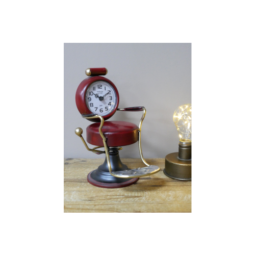Barber's Chair Novelty Desk Clock | RED 1