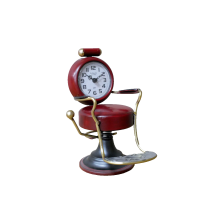Barber's Chair Novelty Desk Clock | RED