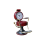 Barber's Chair Novelty Desk Clock | RED 1