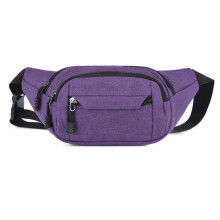 (Purple) Men Women Waist Bum Bag Travel Money Belt Wallet
