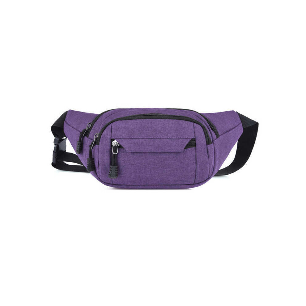 (ONESAVE Purple) Men Women Waist Bum Bag Travel Money Belt Wallet