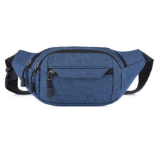 (Blue) Men Women Waist Bum Bag Travel Money Belt Wallet