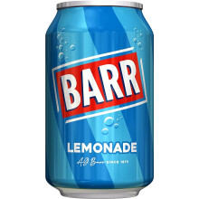 BARR 24 Pack Perfect Lemonade Low Sugar Lemon Flavoured Fizzy Drink  24 x 330 ml