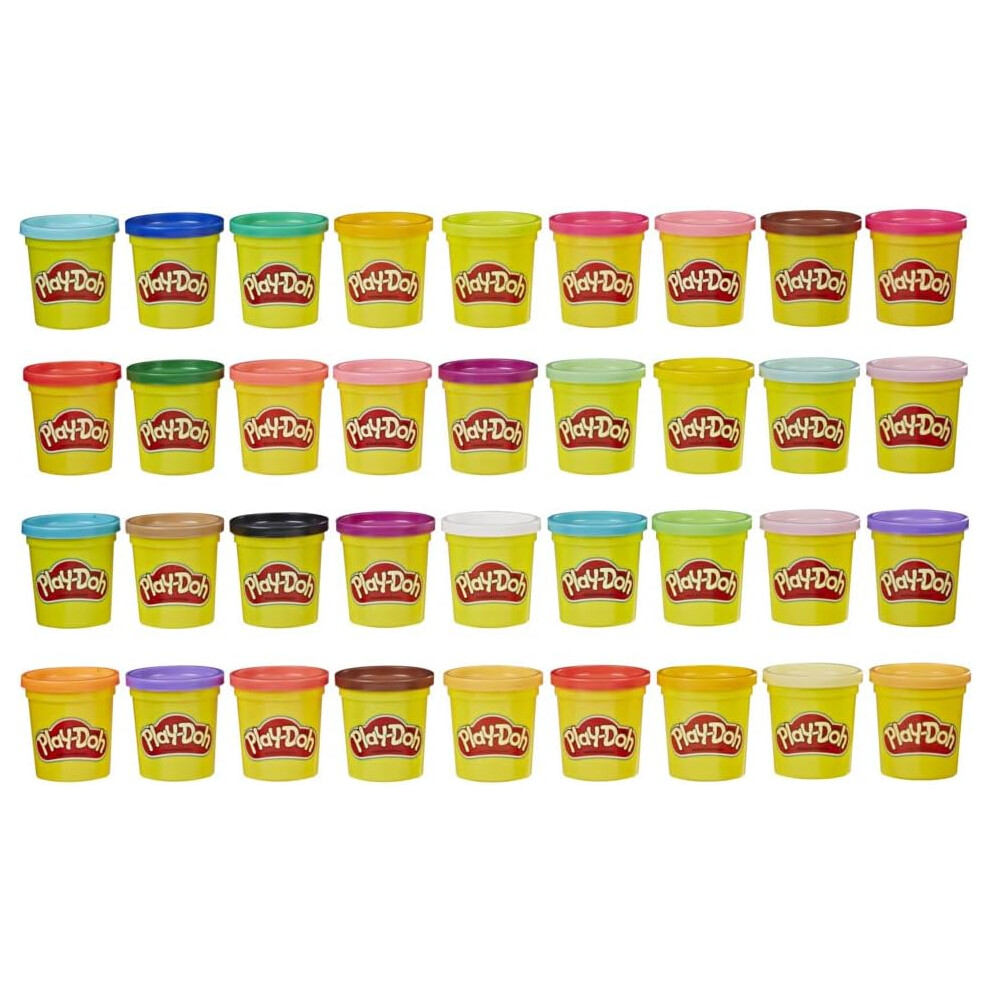 Play-Doh 36 Pack Modeling Compound, Bulk Mega Pack of 3-Ounce Cans, Assorted Colours, Toys for Boys & Girls 2 Year Olds & Up, Arts & Craft Activities