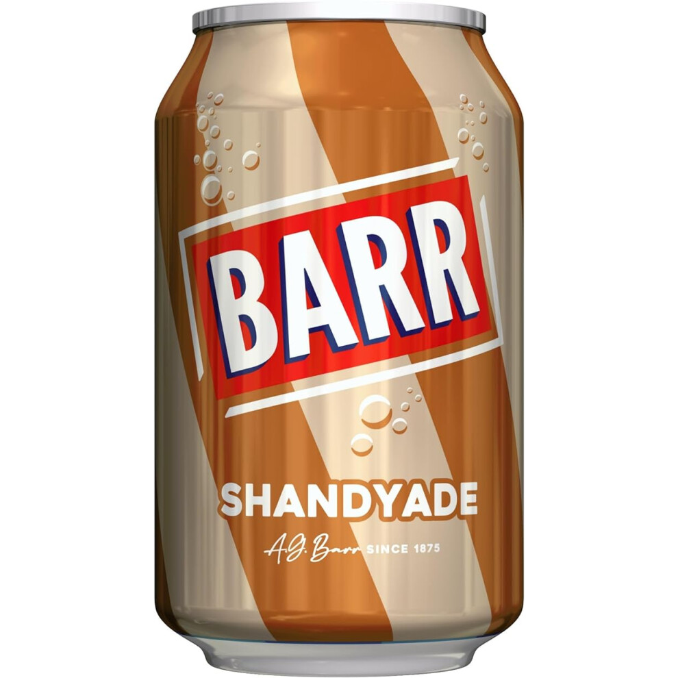 BARR since 1875, 24 Pack Shandyade 0% Alcohol, Non-Alcoholic Flavoured Fizzy Drink Cans "Fizzingly Fun" - 24 x 330 ml Cans