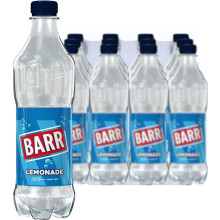 BARR 12 Pack Perfect Lemonade Low Sugar Flavoured Fizzy Drink "Fizzingly Fun" 12 x 500 ml Bottles
