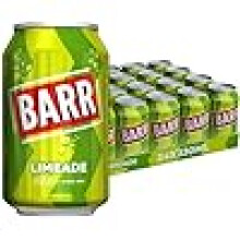 BARR since 1875, 24 Pack Zingy Limeade Zero No Sugar Lime Flavoured Fizzy Drink Fizzingly Fun 24 x 330 ml Cans