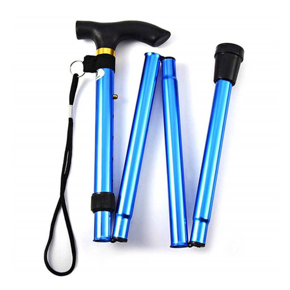 Vearz Blue (Blue) Folding Adjustable Height Cane Walking Sticks