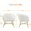 White Boucle Barrel  Round Accent Chair with Backrest/Armrest 5