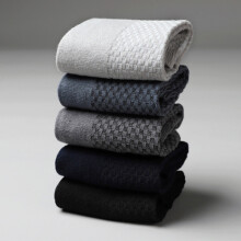 5Pairs Bamboo Fiber Socks Anti-Bacterial Breathable Men Socks