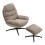 Living And Home Chenille Lounge Chair with Footstool 3