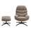 Living And Home Chenille Lounge Chair with Footstool 4