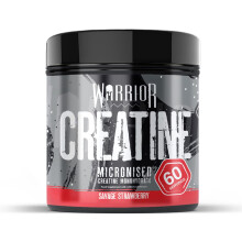 Warrior Creatine Monohydrate Powder 300g Micronised Easy Mixing and Consumption 100% Pure Creatine Proven to Improve Physical Performance 60 x 5g