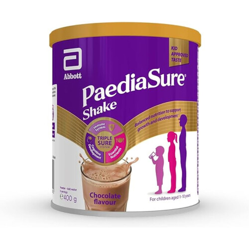 Shake 400g Chocolate Balanced Nutritional Supplement Drink Multivitamin Kids Protein Carbohydrates Essential Fatty Acids Minerals Growth Development