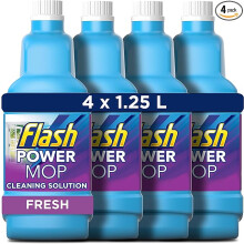 Flash Powermop Refill Liquid, Floor Cleaner, Fresh, 5 Litres (1.25 L x 4)