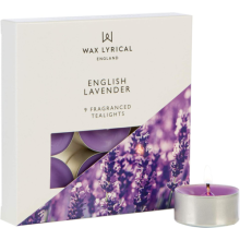 WAX LYRICAL Scented Tealight Candles, Box of 9, English Lavender