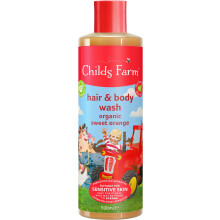 Childs Farm | Kids Hair & Body Wash 500ml | Organic Sweet Orange | Gently Cleanses | Suitable for Dry, Sensitive & Eczema-prone Skin