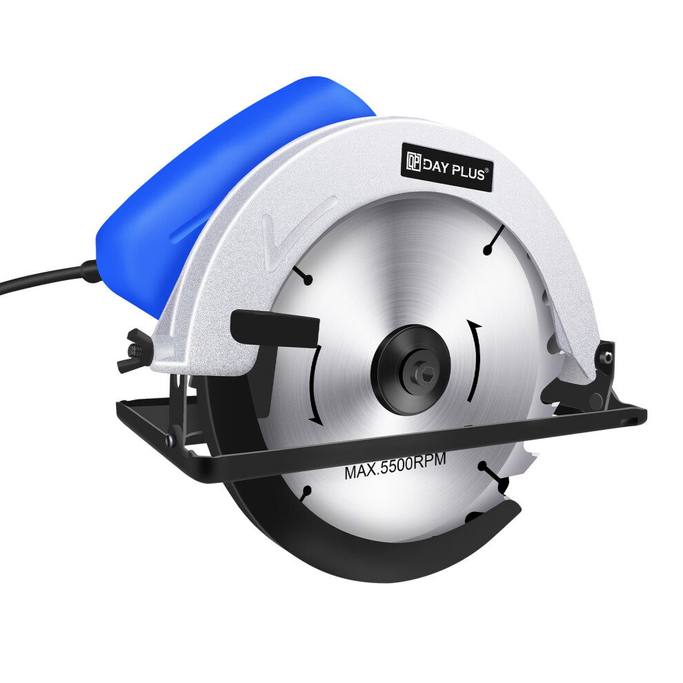 Circular Saw, 4700RPM 900W Electric Saw, Bevel Angle Cutting(0 to 45°) Cuts with 180mm Blade, Adjustable Cutting Depth for Wood and Logs Cutting