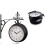 Black Dual Sided Station Clock, Wall-Mounted Antique Station Clock Home Decor 1