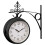 Black Dual Sided Station Clock, Wall-Mounted Antique Station Clock Home Decor 2