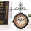 Black Dual Sided Station Clock, Wall-Mounted Antique Station Clock Home Decor 5