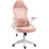 High Back Ergonomic Mesh Back Computer Pink Chair with Flip-up 4