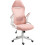 High Back Ergonomic Mesh Back Computer Pink Chair with Flip-up 5