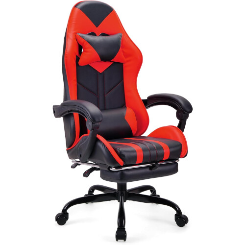 Red - Black Multifunctional Ergonomic Racing Swivel Office chair 1