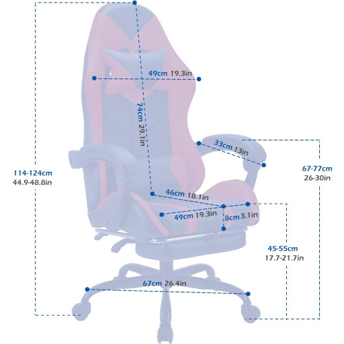Red - Black Multifunctional Ergonomic Racing Swivel Office chair 2