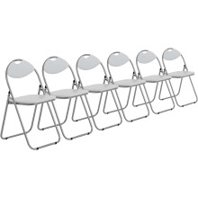 Metal Frame Space Saving, Foldable Padded Folding Chairs Pack of 6