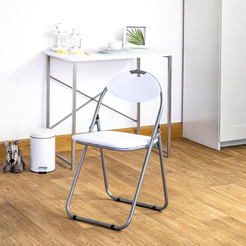 Metal Frame Space Saving, Foldable Padded Folding Chairs Pack of 6 1