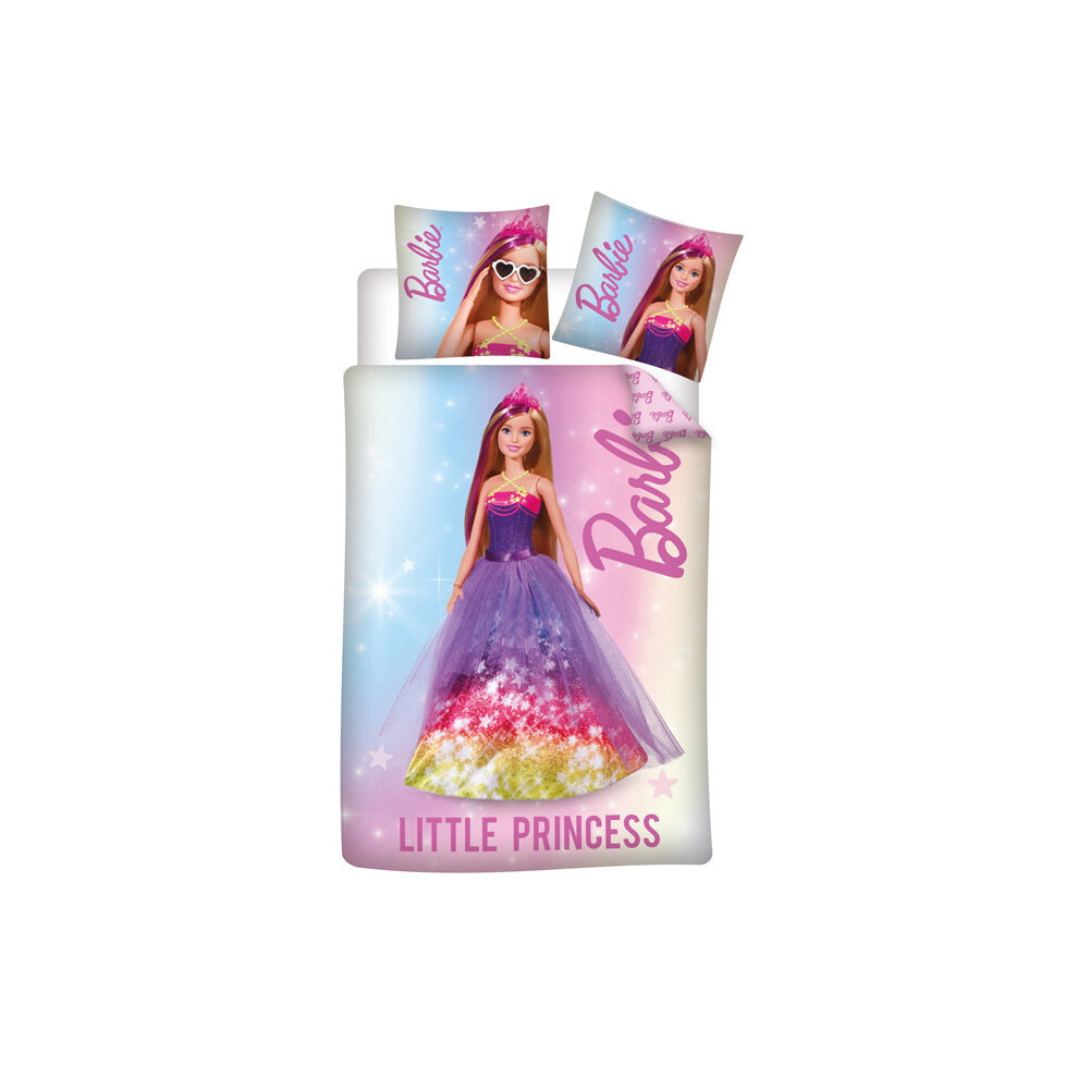 Barbie Doll Princess Toddler Size Duvet Cover Set 100 x 135 cm COTTON