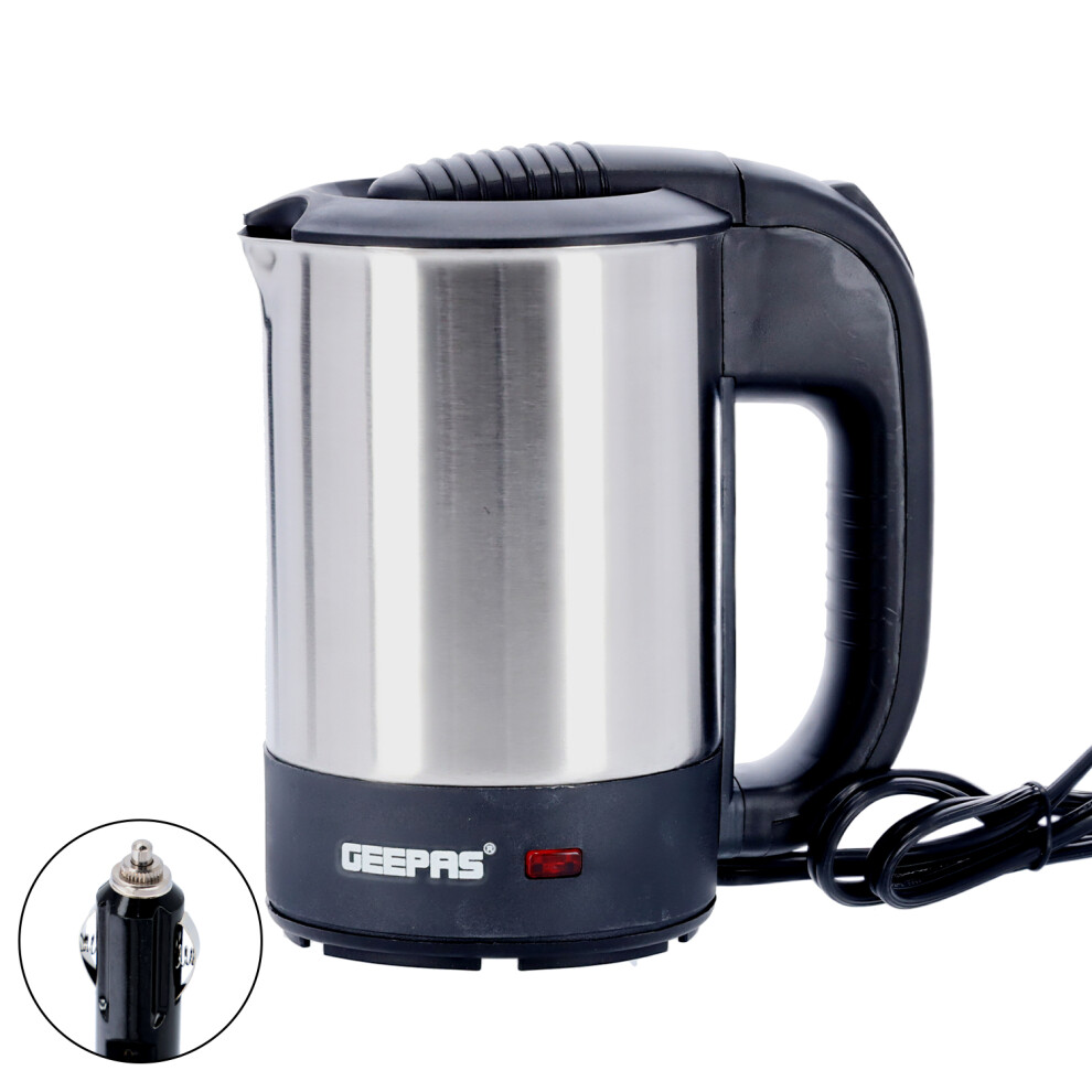 Geepas Stainless Steel 500ml Compact Travel Kettle