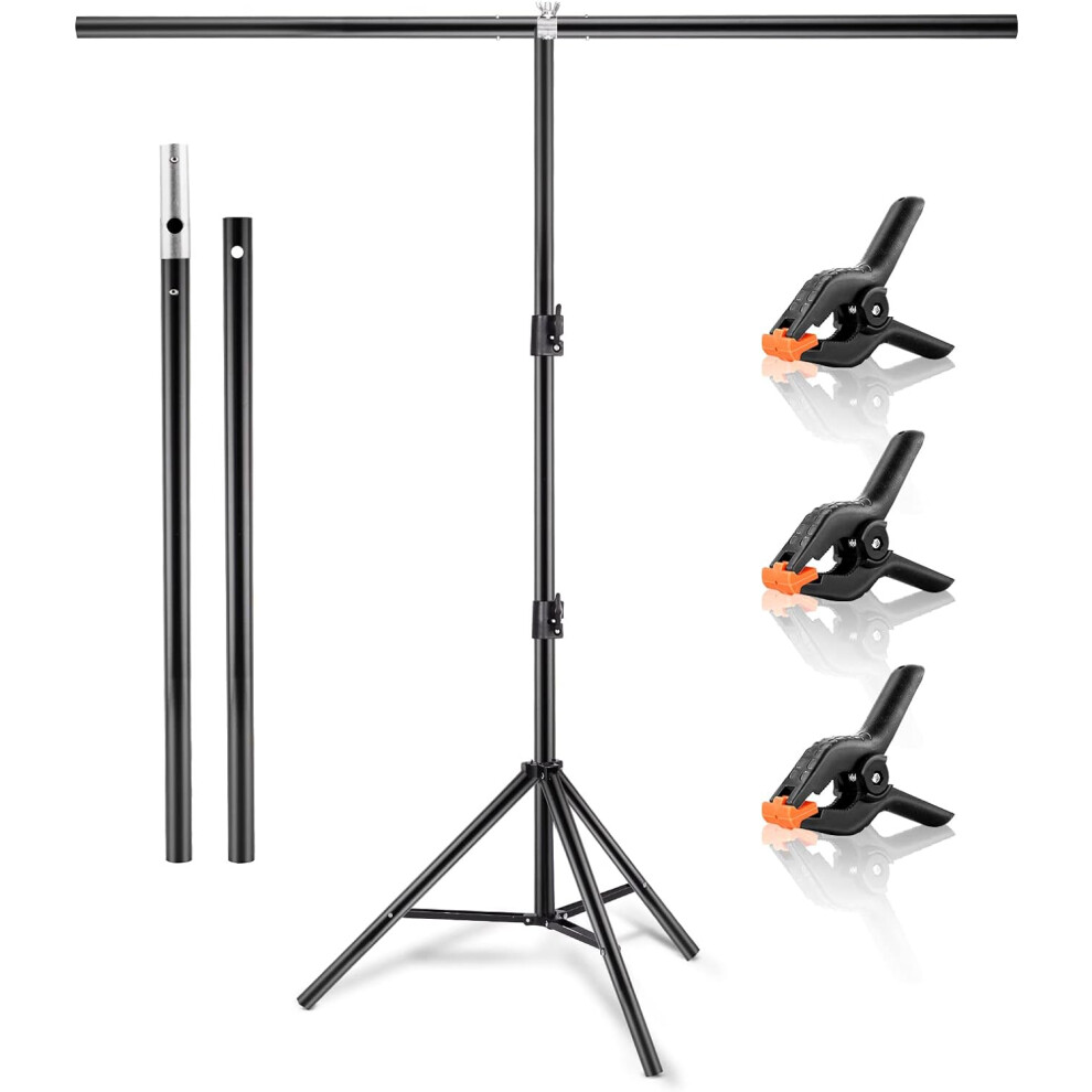 2PCS 1.5M T-Bar Mobile DJ Party Lighting Stand  Tripod  Support Bar