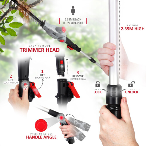 NETTA NETTA 12V Cordless Pole Hedge Trimmer 2
