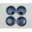 Ford BLUE 54mm Alloy Wheel Hub Centre Caps Badges Mondeo Fiesta/Galaxy 1