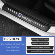 4Pcs For VOLVO Accessories Car Door Sill Cover Scuff Plate Guard Protector Trim