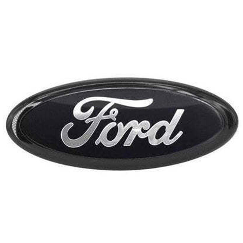 7 Inch For Ford Front Grille Ford Emblem Badge - Black & Silver Letter