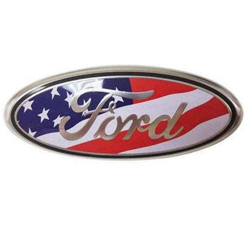 7 Inch For Ford Front Grille Ford Emblem Badge - American Colored Flag 9101665881308