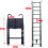 Multi Purpose Ladder 3.2M/10.5FT Aluminum Extendable Telescopic Ladder with Safety Hook for Loft Attic Stepladder Max 330lbs/150kg Capacit 2